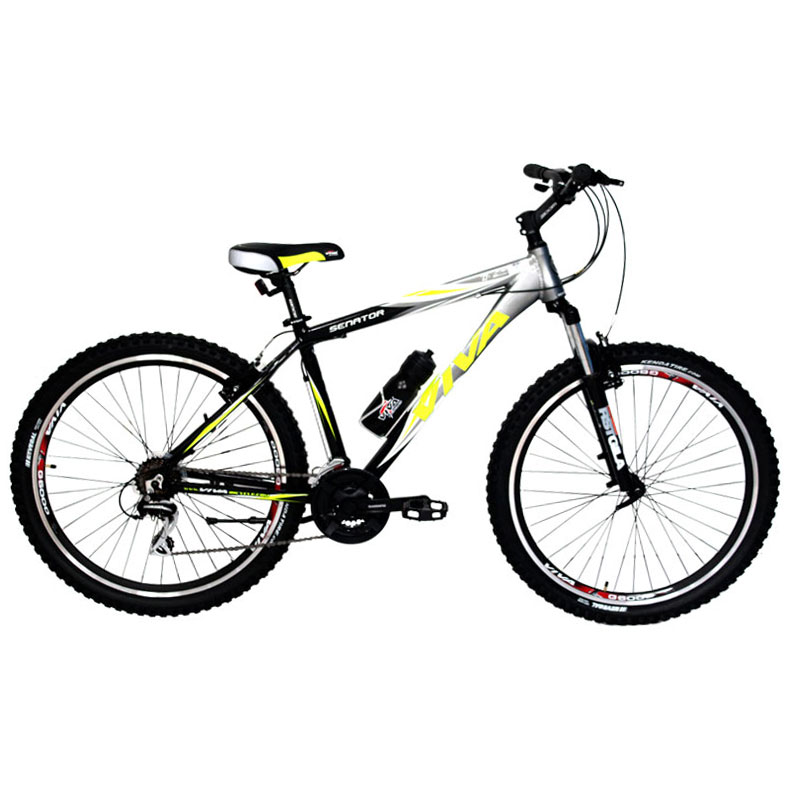 دوچرخه کوهستان برند ویوا مدل viva senator سایز 27.5 رنگ مشکی/ خاکستری/ فسفری